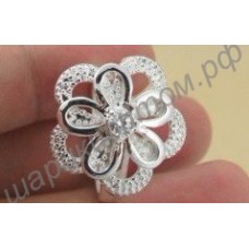 Кольцо Five uniflora silver plated ring